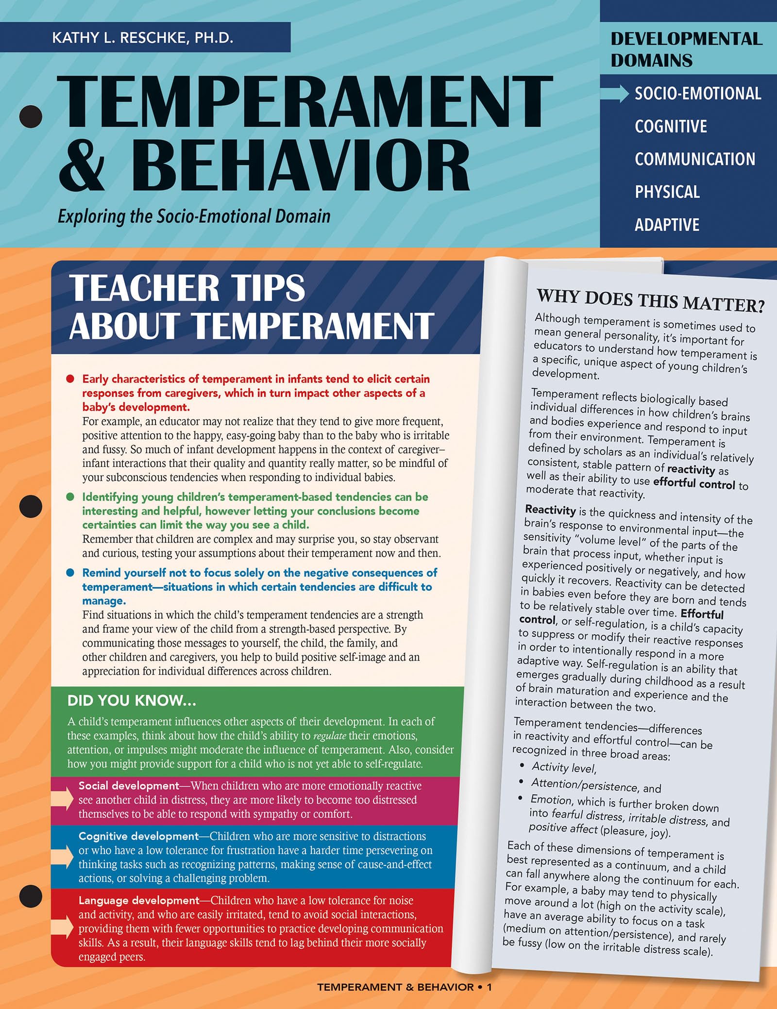 Temperament & Behavior: Exploring the Socio-Emotional Domain (Quick Reference Guides for Early Childhood Best Practices) Study Guides