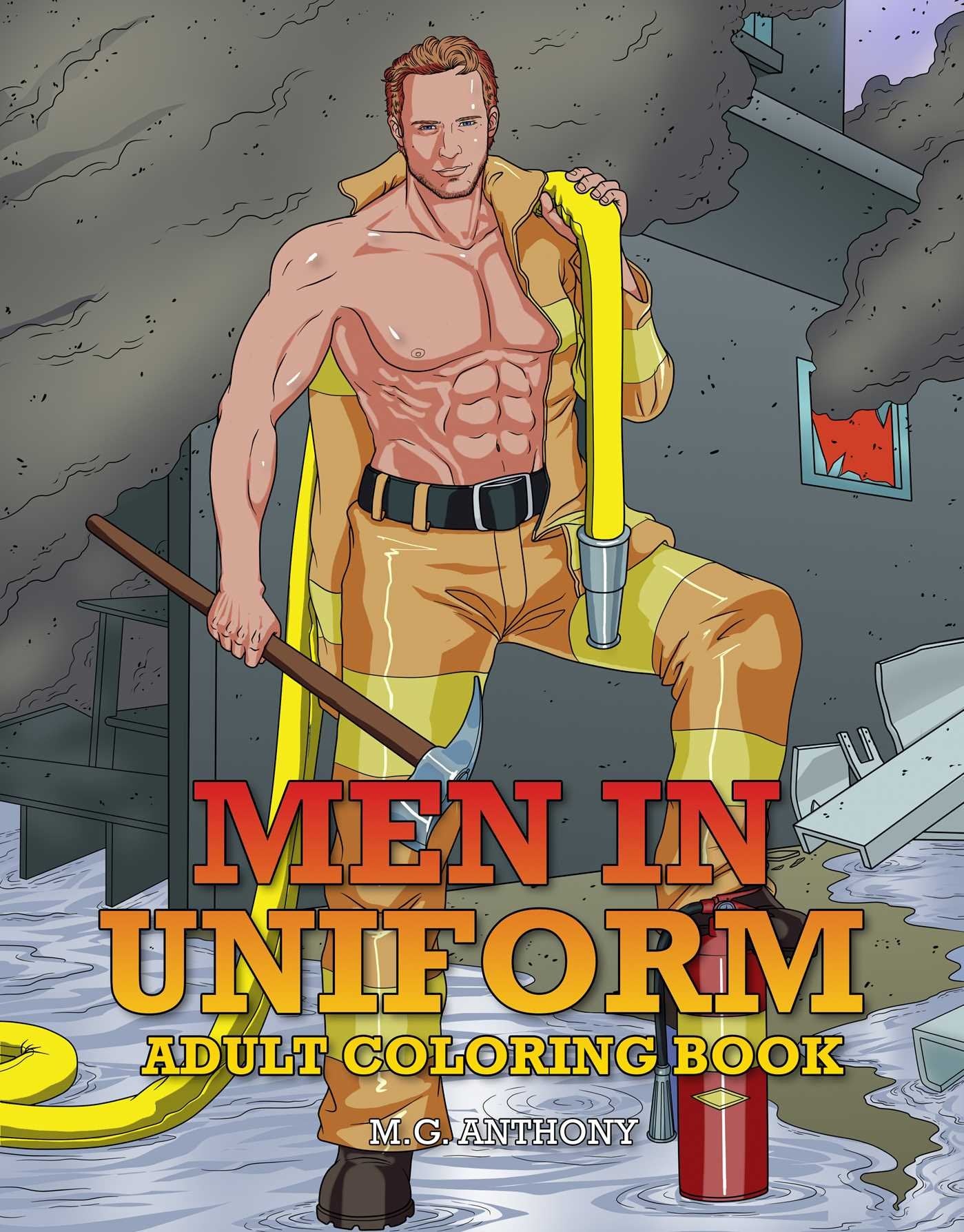 Men in Uniform Adult Coloring Book LGBTQ+