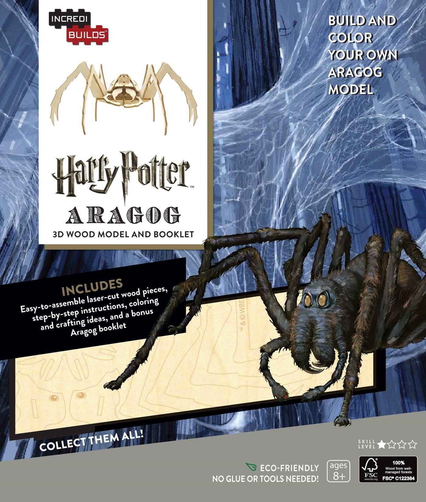 INCREDIBUILDS: HARRY POTTER: ARAGOG 3D WOOD MODEL AND BOOKLET Young adult books