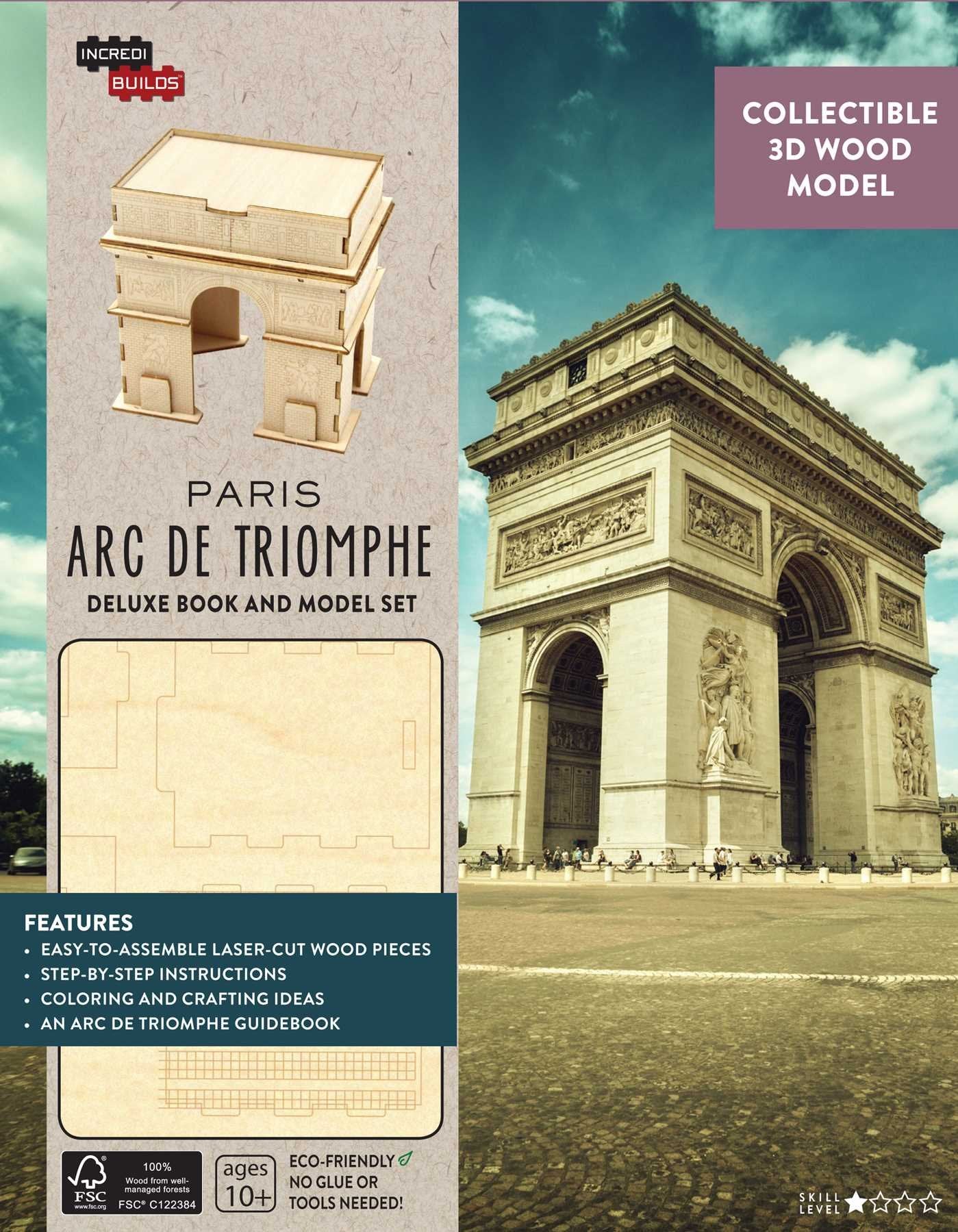 INCREDIBUILDS: PARIS: ARC DE TRIOMPHE DELUXE MODEL AND BOOK SET Non-fiction