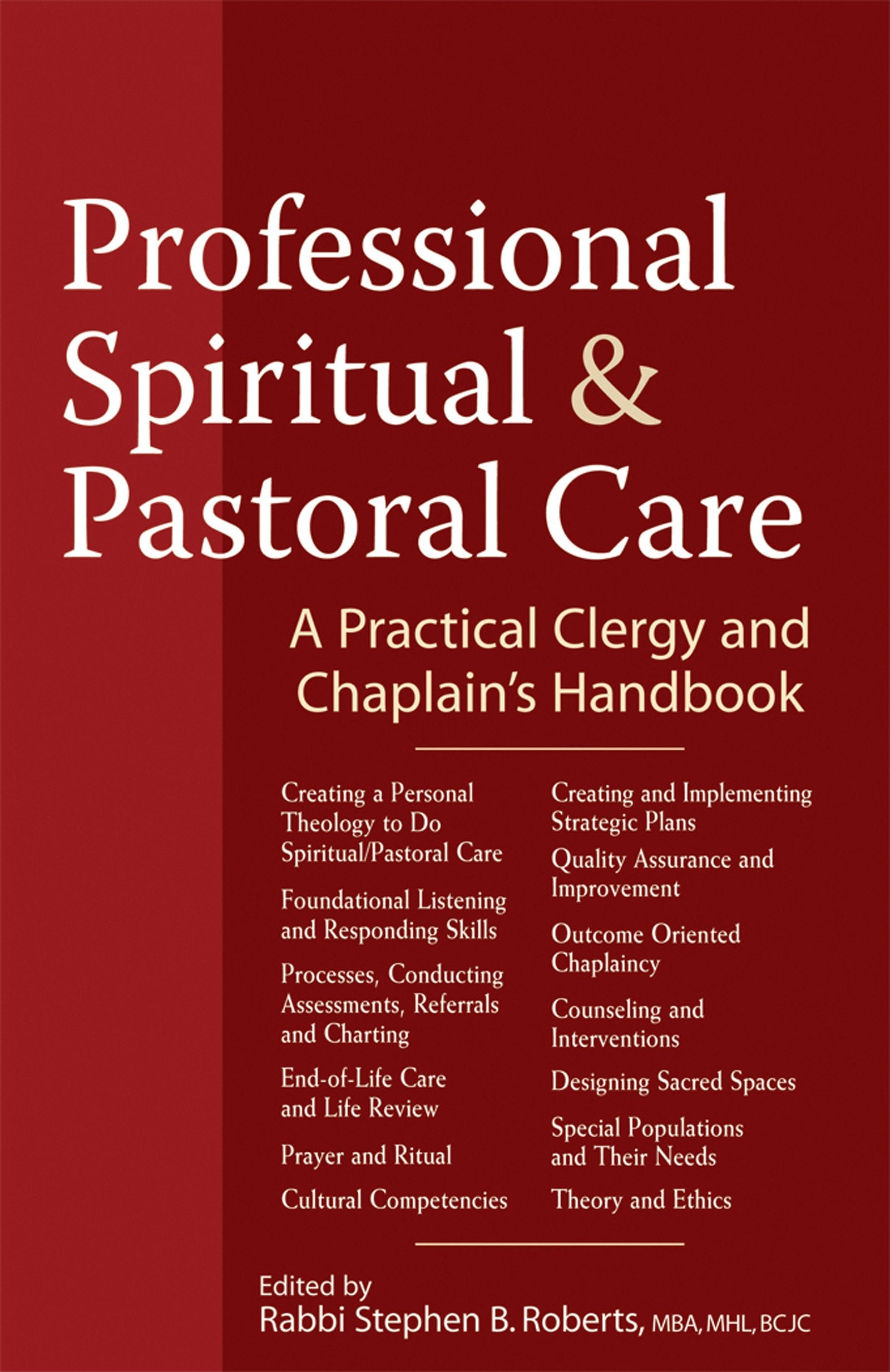 Professional Spiritual & Pastoral Care: A Practical Clergy and Chaplain's Handbook Religion & Esotericism