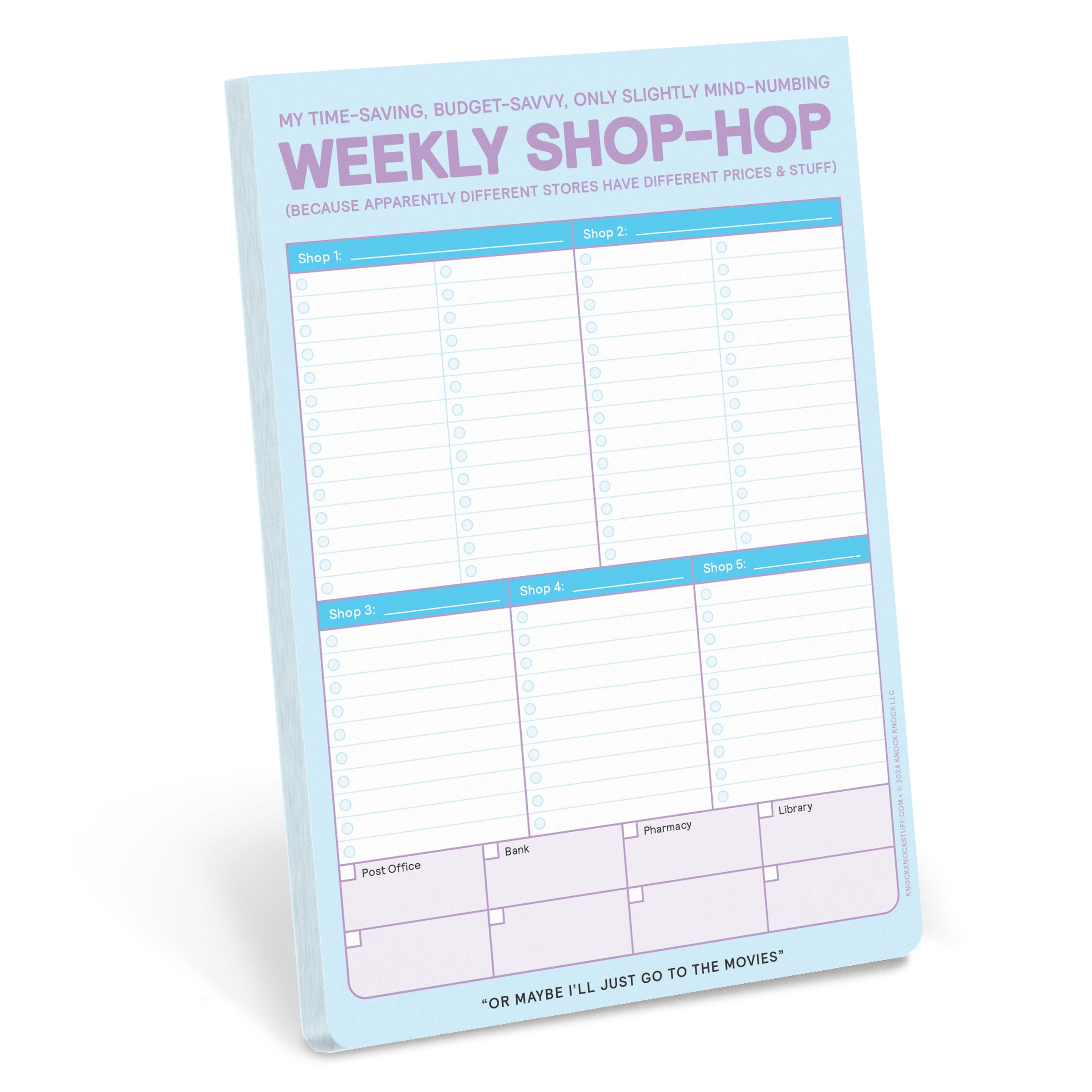 Weekly Shop-hop Pad With Magnet (Knock Knock Pads) Business, Finance & Career