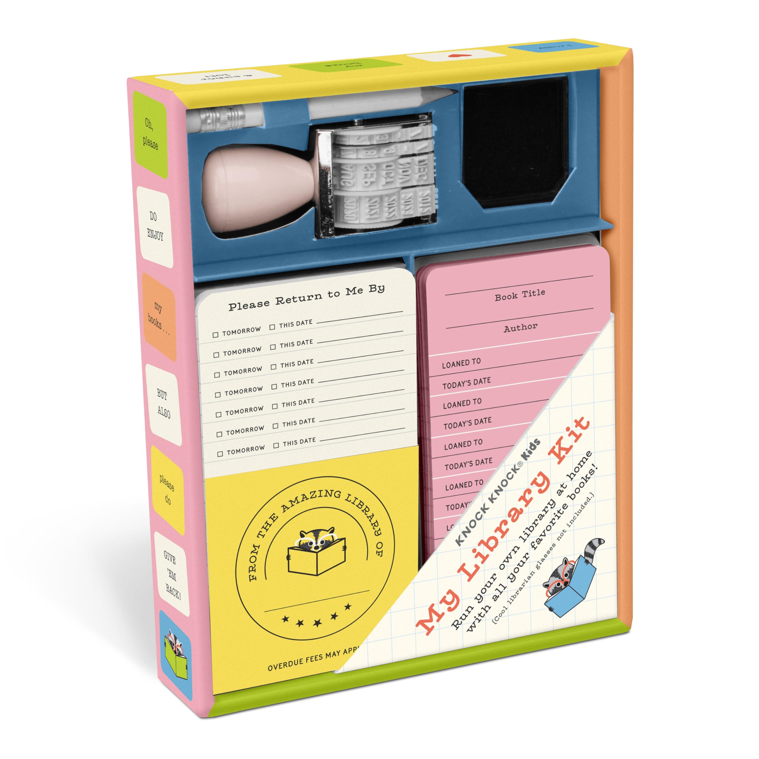 My Library Kit: Run Your Own Library At Home! Incl. Card Catalog Checkout Cards, Bookplates, Date Stamp & Inkpad Lifestyle