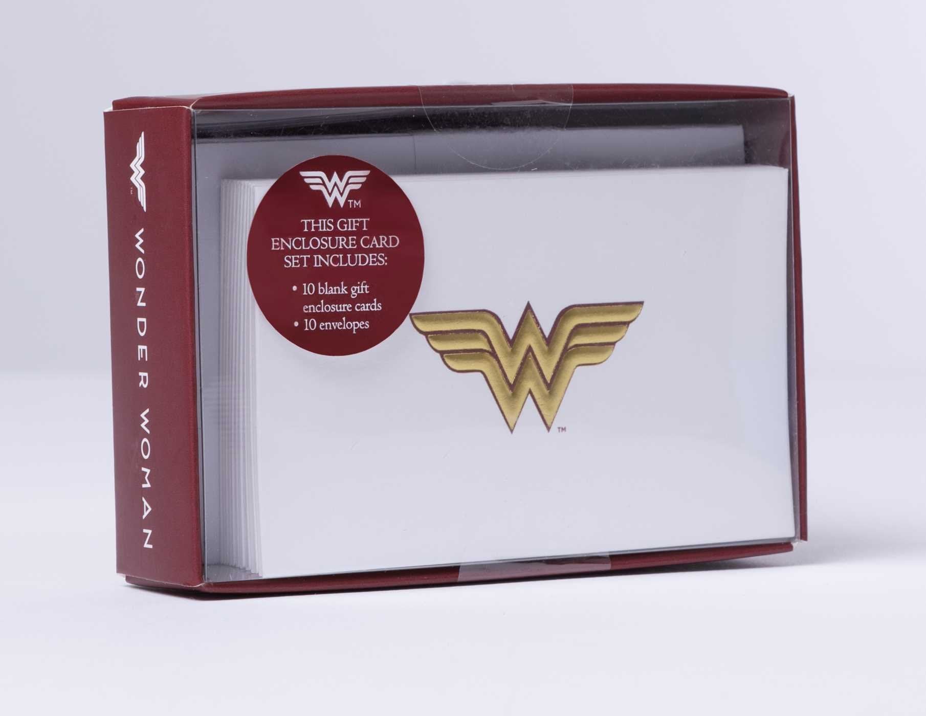 DC Comics: Wonder Woman Foil Gift Enclosure Cards: Set of 10 Superheroes