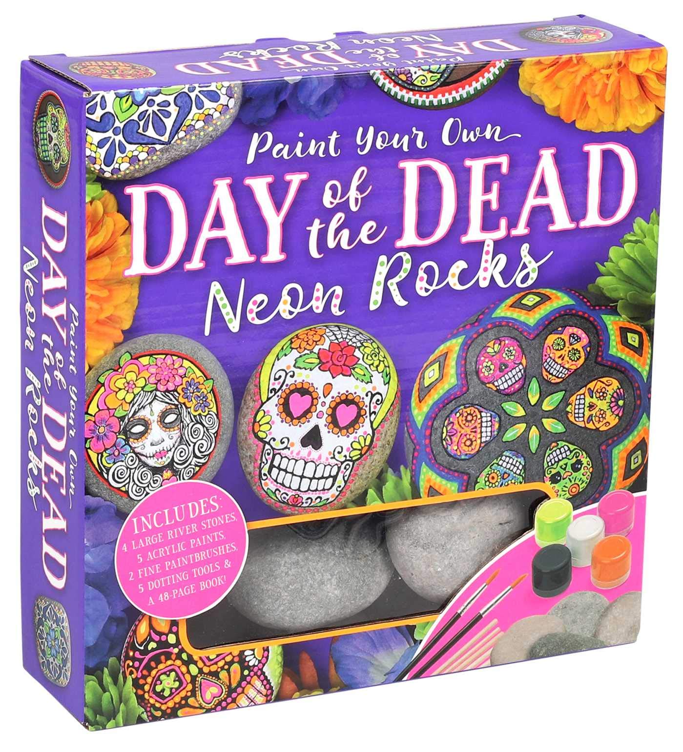 Paint Your Own Day of the Dead Neon Rocks Film, Art & Culture