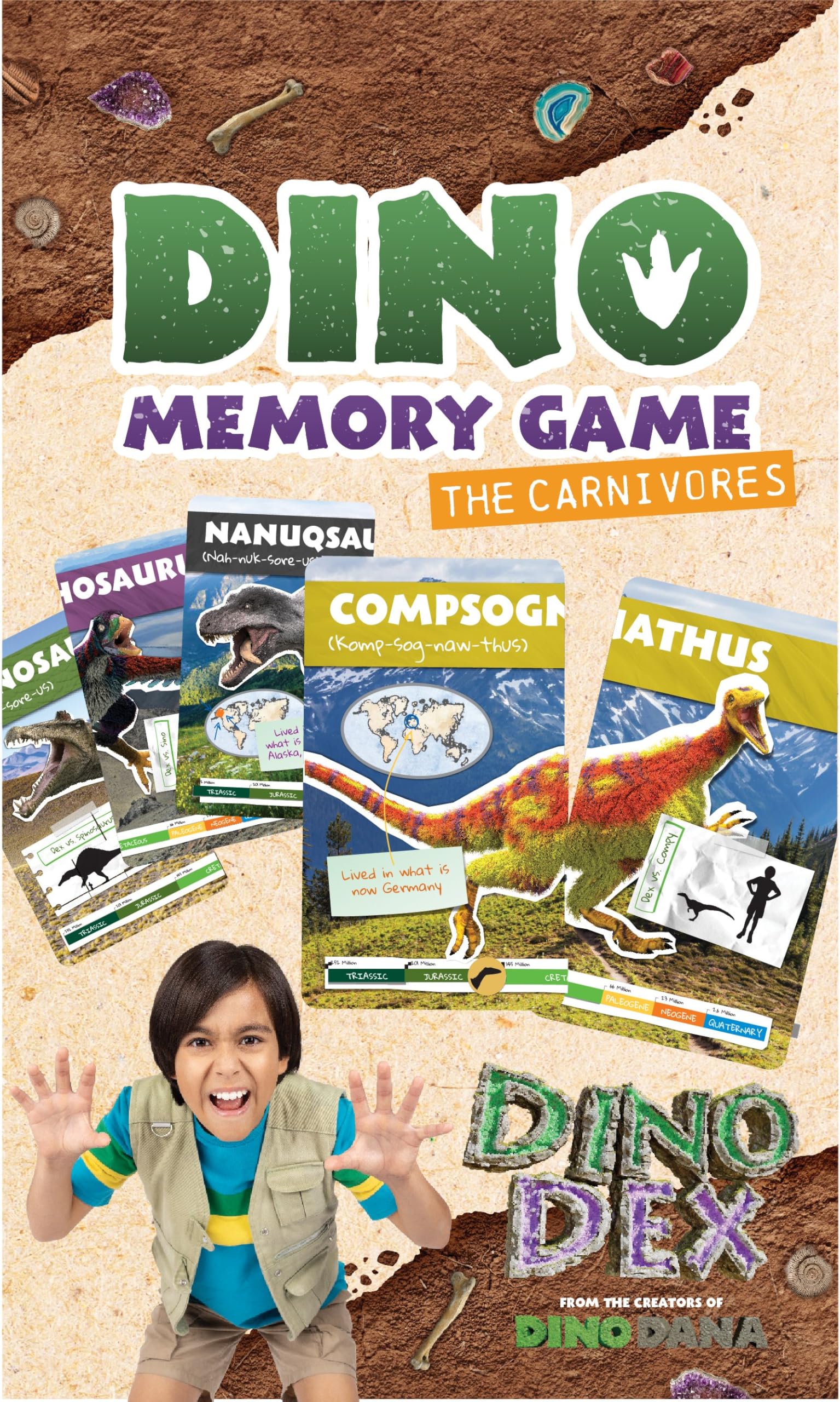 Dino Memory Game: The Carnivores: (Dino Cards, Dinosaur Book for 6 year old) Tiptoi & Games