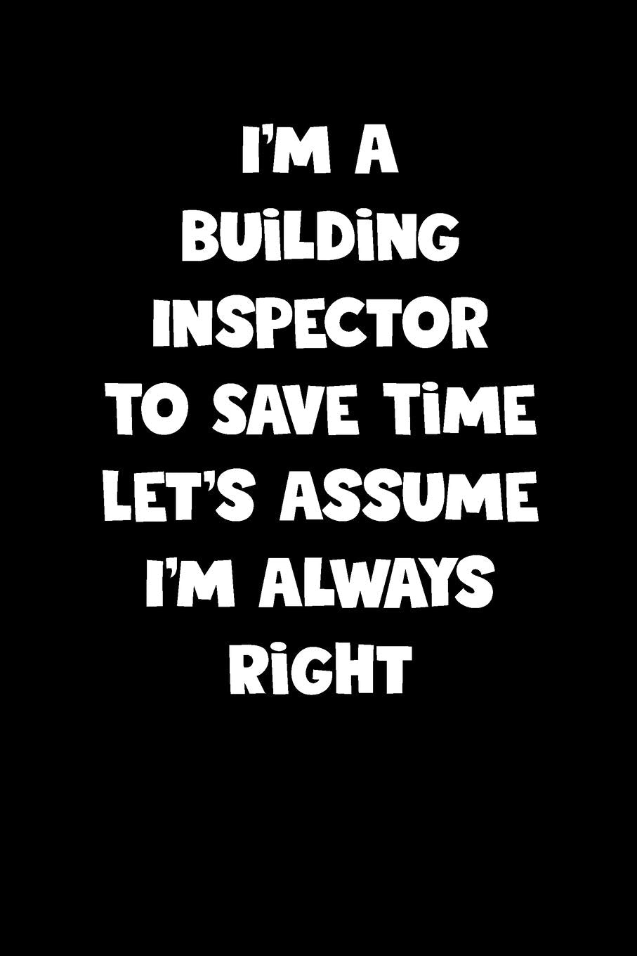 Building Inspector Notebook - Building Inspector Diary - Building Inspector Journal - Funny Gift for Building Inspector: Medium College-Ruled Journey Diary, 110 page, Lined, 6x9 (15.2 x 22.9 cm) Books