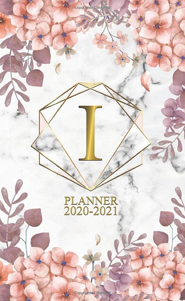 ''I'' 2020-2021 Planner: Rose Floral Monogram Initial Letter ''I'' | Marble & Gold Two Year 2020-2021 Monthly Pocket Planner | 24 Months Spread View ... Notes, Holidays, Contact List & Password Log. Business, Finance & Career