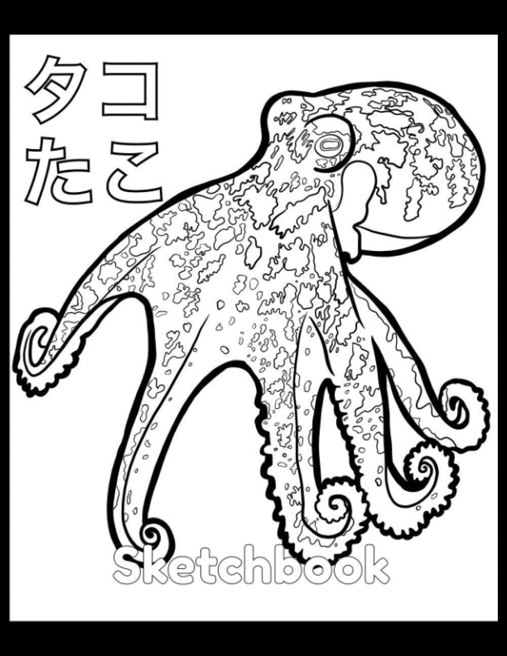 Sketchbook: Japanese Animal Hiragana Kanji Manga