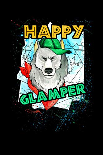 HAPPY GLAMPER: Camper Composition Notebook Wide Ruled 120 Pages (6x9) Cool Journal For Active People Happy Camper Books