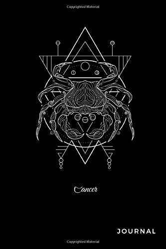 Cancer Journal: Zodiac Notebook, Astrology Journal, 120 Lined Pages (6x9in) Aqyarius Birthday Gift Religion & Esotericism