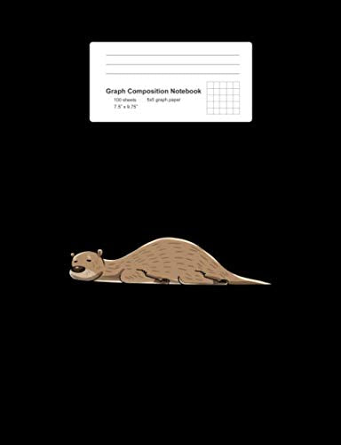 Graph Composition Notebook: Math, Physics, Science Exercise Book - Another Day Lazy Sea Otter Funny Sloth Sleeping Animal Gift - Black 5x5 Graph Paper ... Teens, Boys, Girls - 7.5"x9.75" 100 pages Books