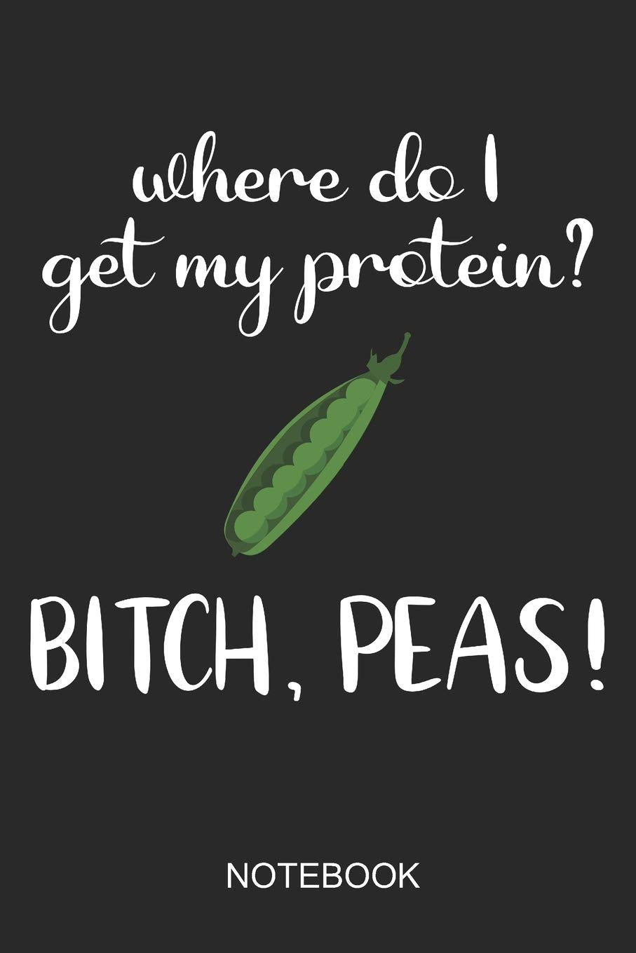 Where Do I Get My Protein? Bitch Peas Notebook: 6x9 110 Pages Checkered Vegan Journal For Vegans & Vegetarians book