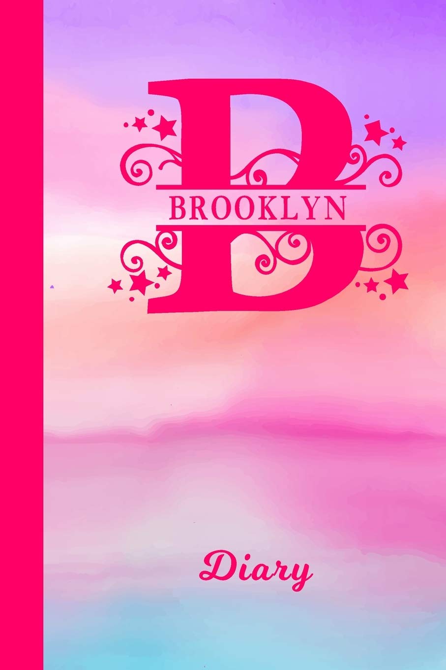 Brooklyn Diary: Personalized First Name Personal Writing Journal | Cute Pink Purple Watercolor Cover | Daily Diaries for Journalists & Writers | Note Taking | Write about your Life & Interests Media & Communication