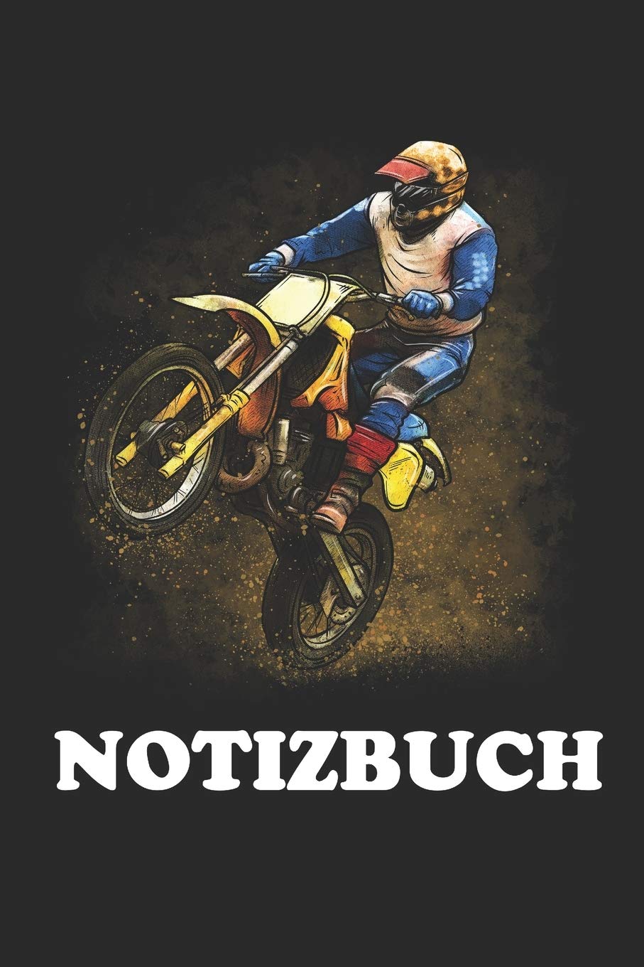Notizbuch: A5 Journal 100 Seiten Liniert mit Motocross Motorrad Fahrer Lustig Geschenk book