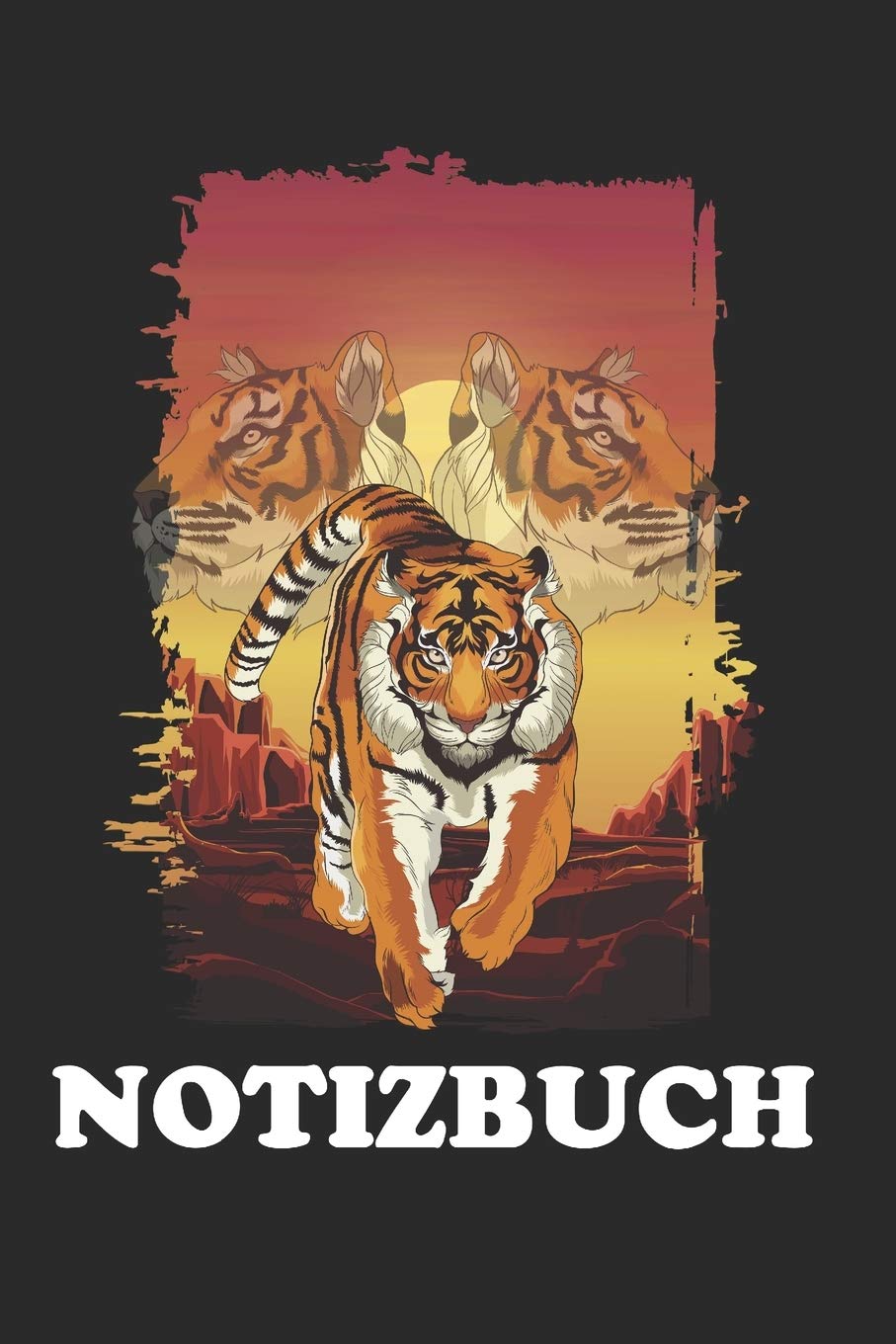 Notizbuch: A5 Journal 100 Seiten Liniert Lustig Geschenk mit Wildkatze Tiger Dschungel Mathematics