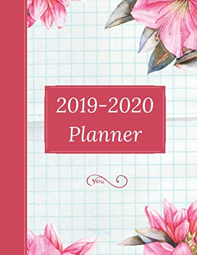 2019-2020 Planner: Cute, Smart Monthly View & Weekly Organizer for Women, College Students, Teachers, and Daughters & Moms Elastic, Flower Patter ... Agenda, Notes Pages, New Year's Resolution Business, Finance & Career