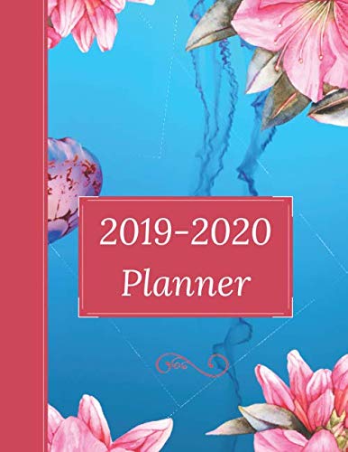 2019-2020 Planner: Cute, Smart Monthly View & Weekly Organizer for Women, College Students, Teachers, and Daughters & Moms Elastic, Flower Patter ... Agenda, Notes Pages, New Year's Resolution Parents & Children