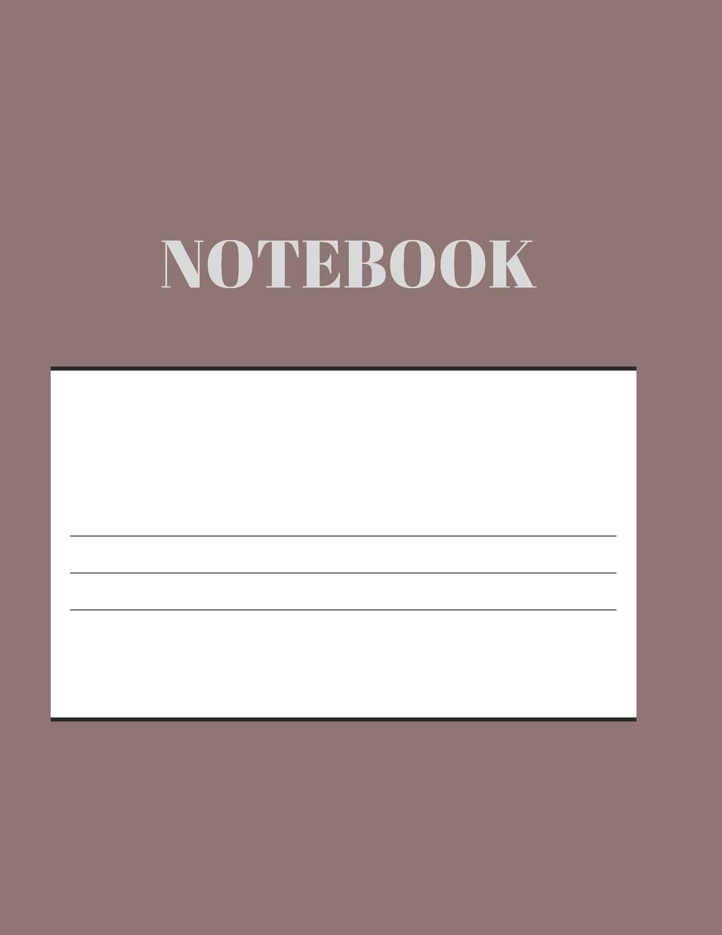 Notebook: Paperback composition Notebook, college ruled paper 8.5"× 11" 110 pages Books