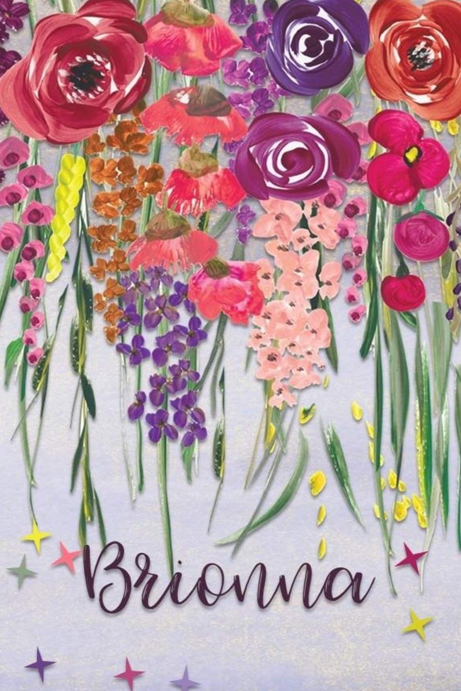 Brionna: Personalized Lined Journal - Colorful Floral Waterfall (Customized Name Gifts) Business, Finance & Career