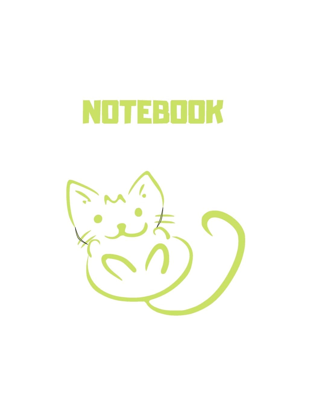 Notebook: Cat design paperback composition Notebook, college ruled paper 8.5"× 11" 110 pages Books