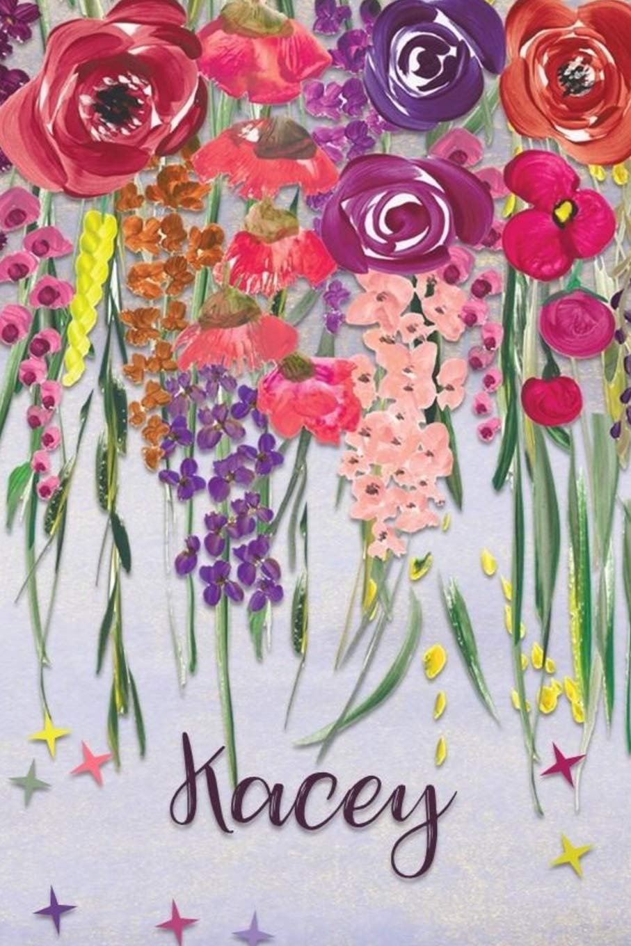 Kacey: Personalized Lined Journal - Colorful Floral Waterfall (Customized Name Gifts) Business, Finance & Career