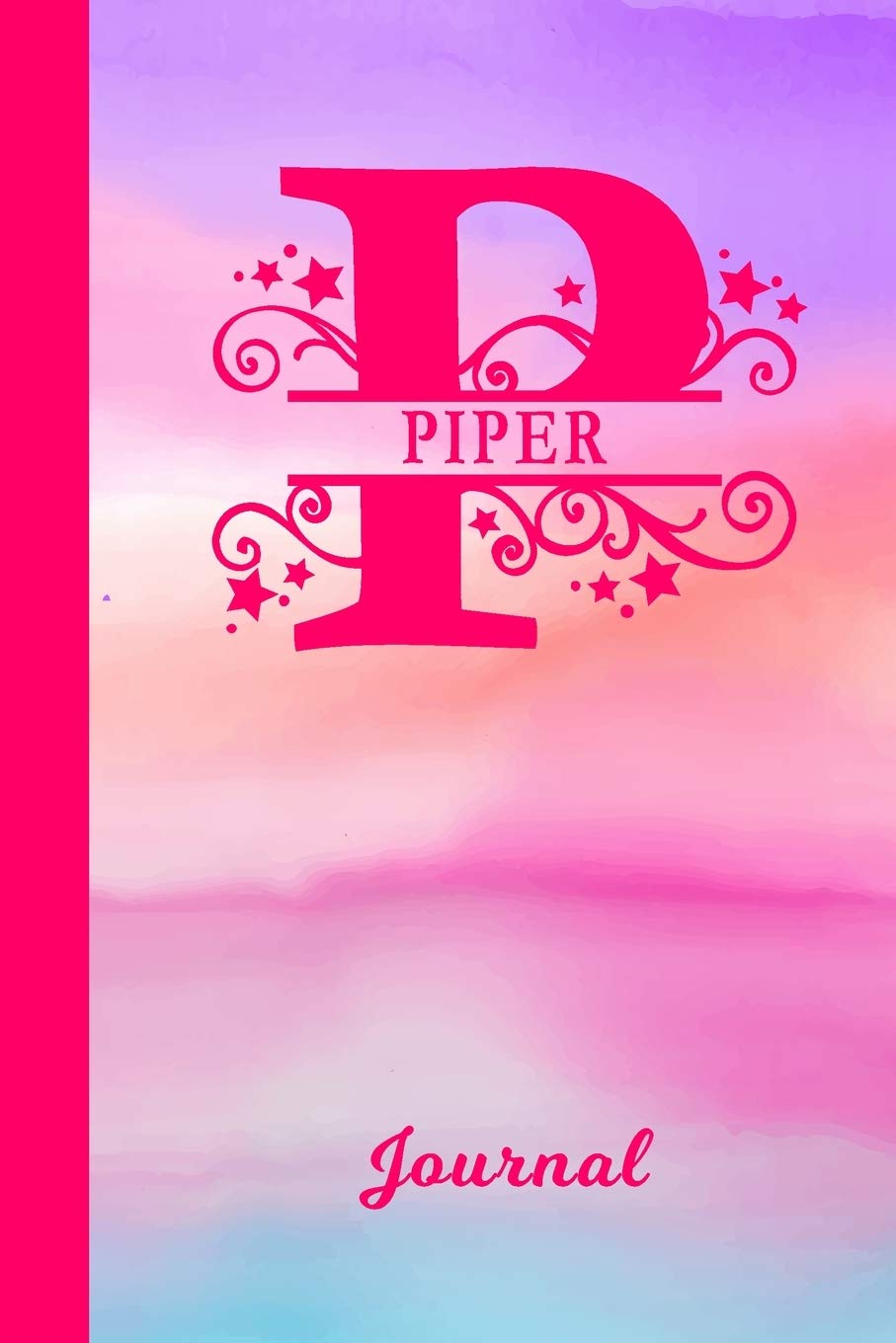 Piper Journal: Personalized Custom First Name Personal Writing Diary | Cute Pink & Purple Watercolor Effect Cover | Daily Journaling for Journalists & ... Write about your Life Experiences & Interests Media & Communication