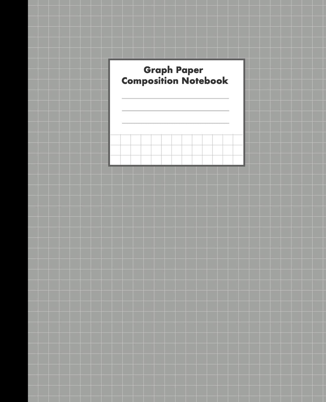 Graph Paper Composition Notebook: Gray Ediition, 4x4 Graph Quad Ruled Paper, 100 Sheets, 1/4 in Grid Paper - Use for Math, Science, Art , Writing and Ideas (7.5 x 9.25 in) Architecture