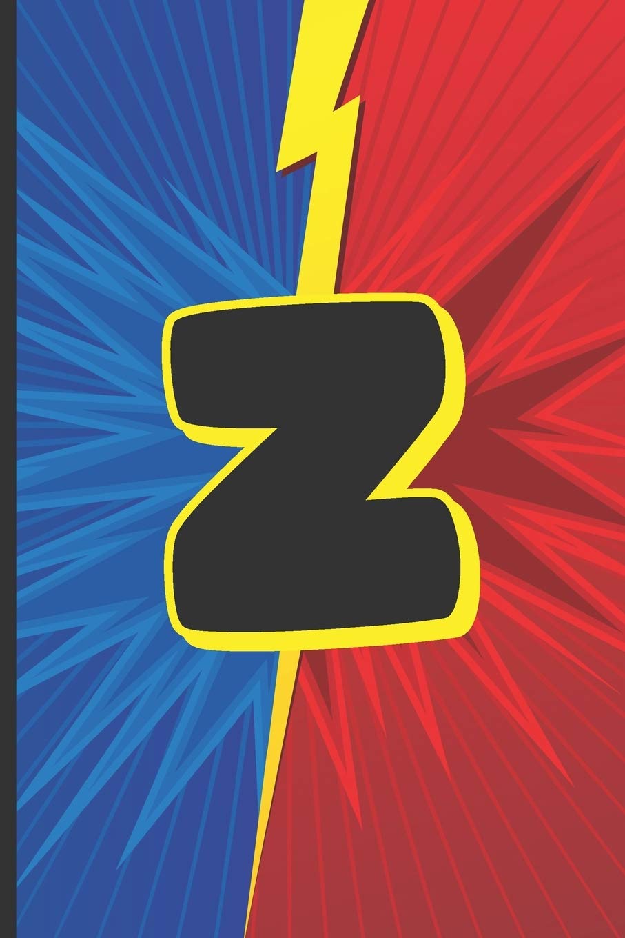 Z: Superhero Monogram Initial Notebook for boys Letter Z | 6" x 9" - 120 pages, Wide Ruled| Superhero, Comic, Gaming, Battle Scene Superheroes