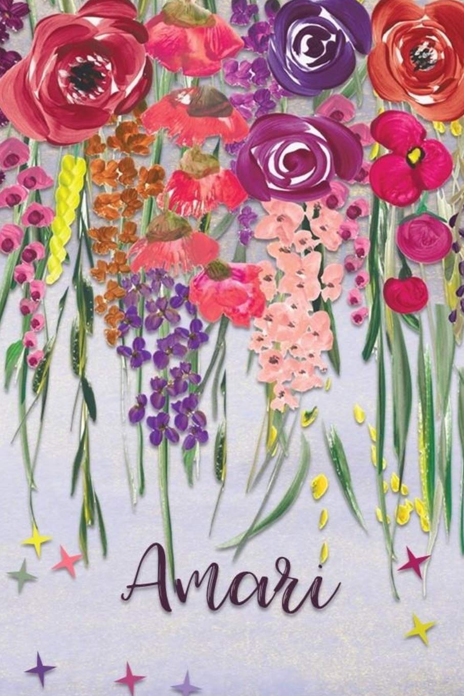Amari: Personalized Lined Journal - Colorful Floral Waterfall (Customized Name Gifts) Business, Finance & Career