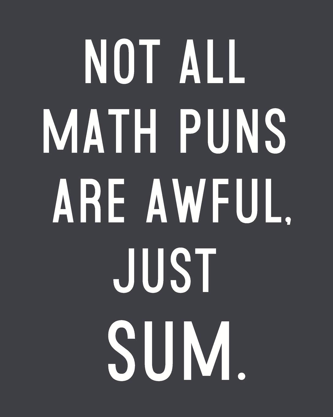 Not All Math Puns are Awful Just Sum: Cute Aesthetic Squared Grid Graph Paper School Notebook with Funny Cover Quote Mathematics