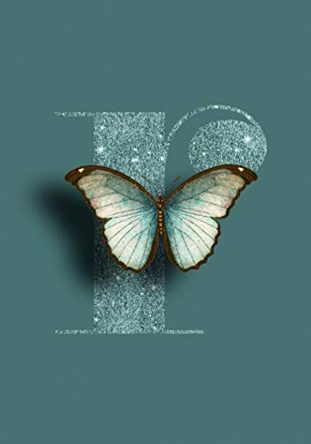 R: Faux Glitter Monogram Butterfly - 120 Pages 7"X10" Lined Journal Reading Aloud & Learning to Read