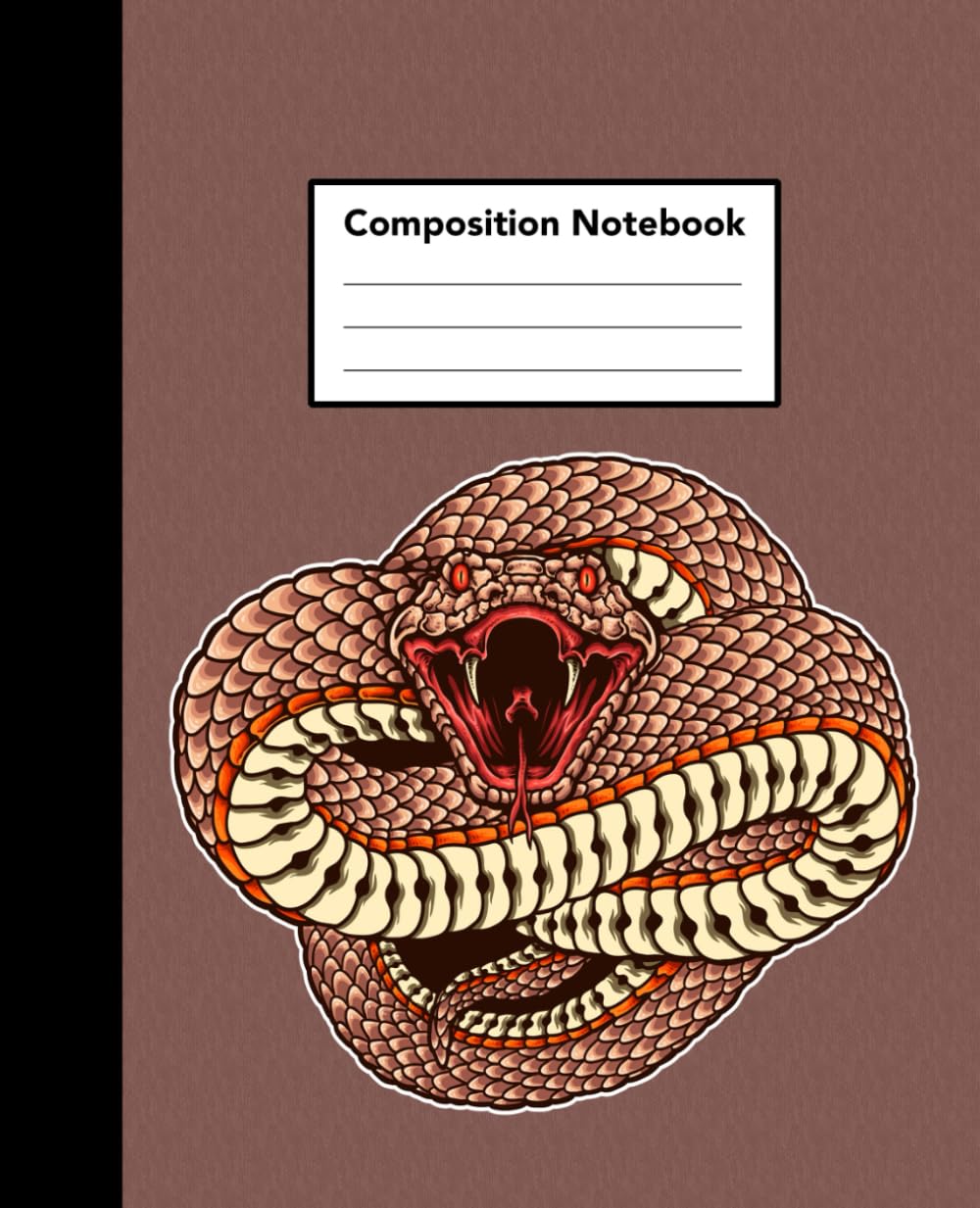 Wide Ruled Composition Paperback Notebook, Snake: 7.5 x 9.25 inches, 110 Pages - for School Notes, Journal, Diary, Doodles Mathematics