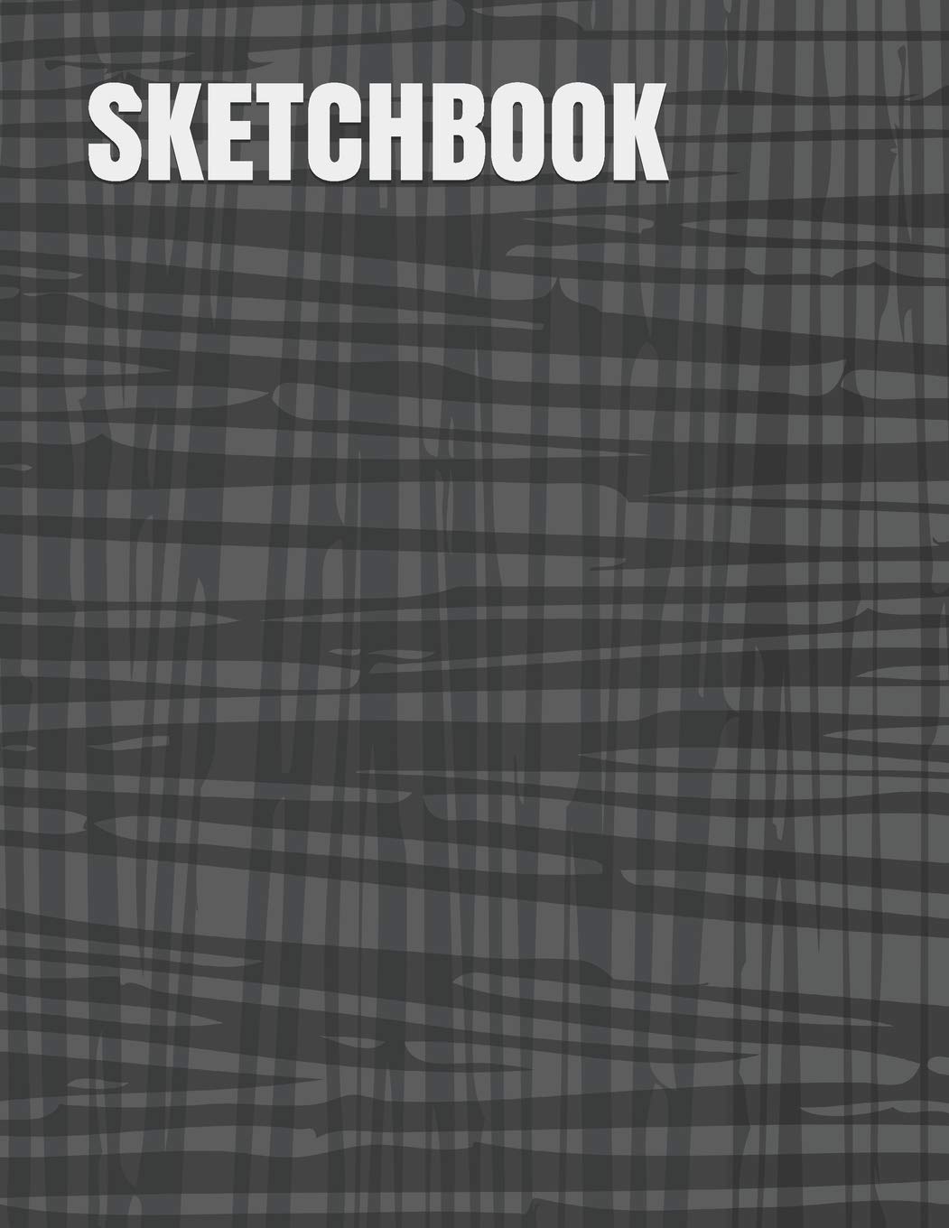 Sketchbook: Creative, Drawing, Doodling, Journaling Book Blank Unlined Paper 8.5x11 120 pages Black Gray Arts & Music