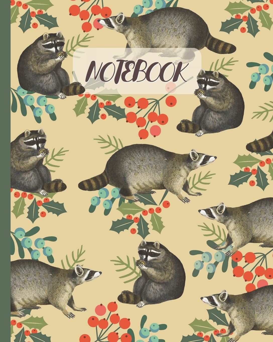 Notebook: Cute Raccoons Drawing - Lined Notebook, Diary, Track, Log & Journal - Gift Idea for Boys Girls Teens Men Women (8"x10" 120 Pages) Mathematics