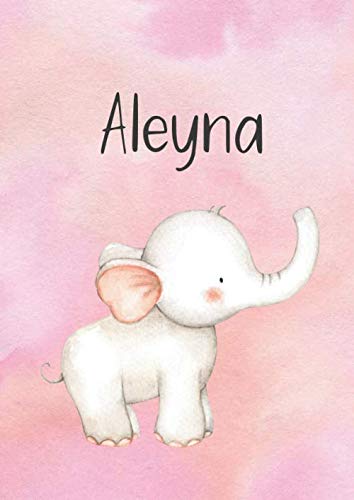 Aleyna: DIN A4 • Liniert 100 Seiten • Personalisiertes Malbuch • Individueller Kalender • Malblock mit Name • Vornamen Notizbuch • Jugendbuch Pink • Rosa Kinderbuch • Namensbuch Tiptoi & Games