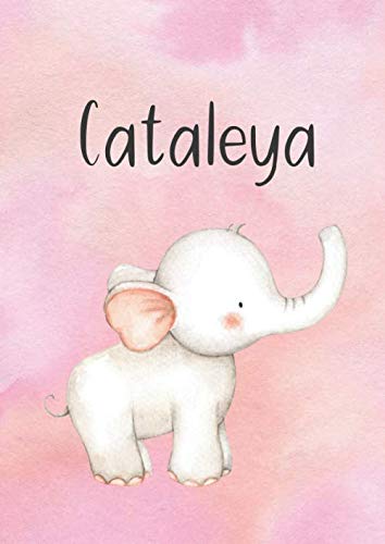 Cataleya: DIN A4 • Liniert 100 Seiten • Individueller Kalender • Personalisiertes Malbuch • Vornamen Notizbuch • Jugendbuch Pink • Rosa Kinderbuch • Namensbuch • Malblock mit Name Tiptoi & Games