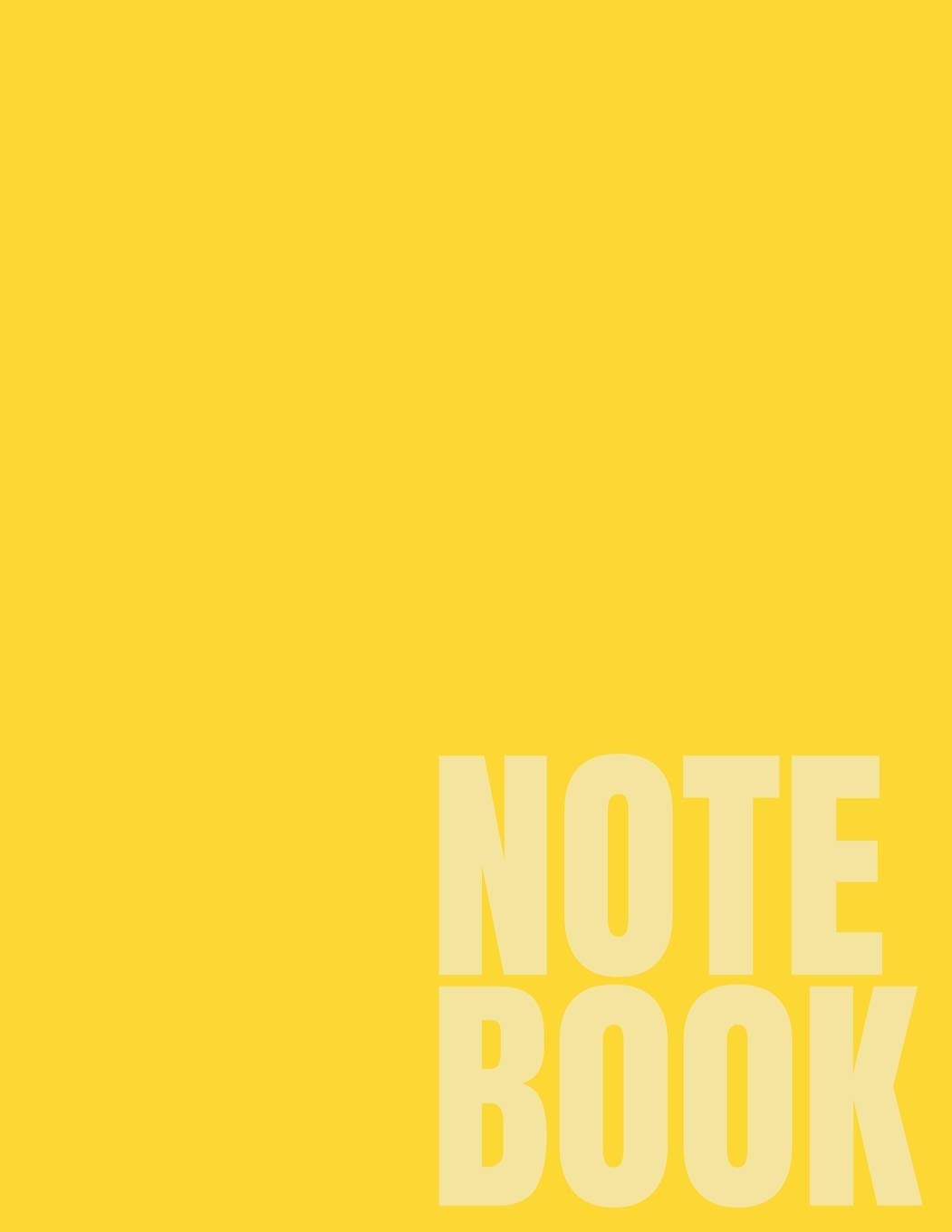 Notebook: Yellow Wide Ruled 8.5 x 11 (100 Pages) Learning & Reference