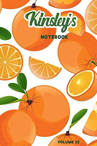 Kinsley's Notebook Volume 22: Lined Personalized and Customized College Ruled Name Notebook Journal for Men & Women & Boys & Girls Learning & Reference