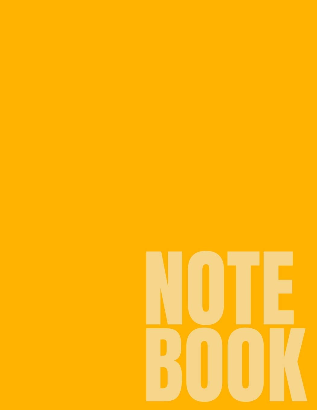 Notebook: Orange Wide Ruled 8.5 x 11 (100 Pages) Learning & Reference