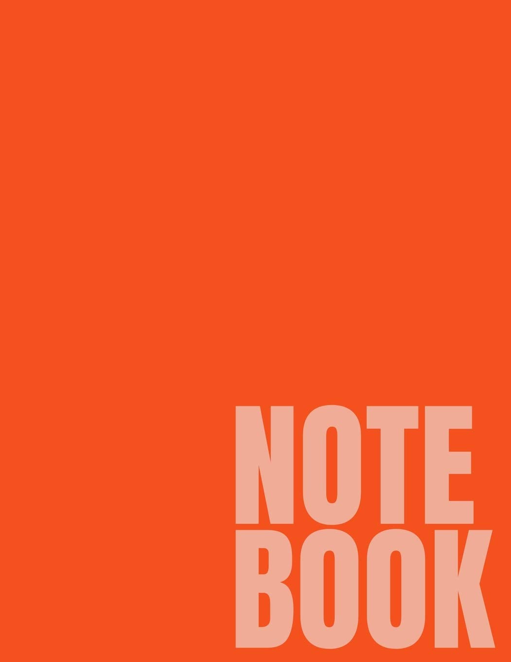 Notebook: Orange Red Wide Ruled 8.5 x 11 (100 Pages) Learning & Reference
