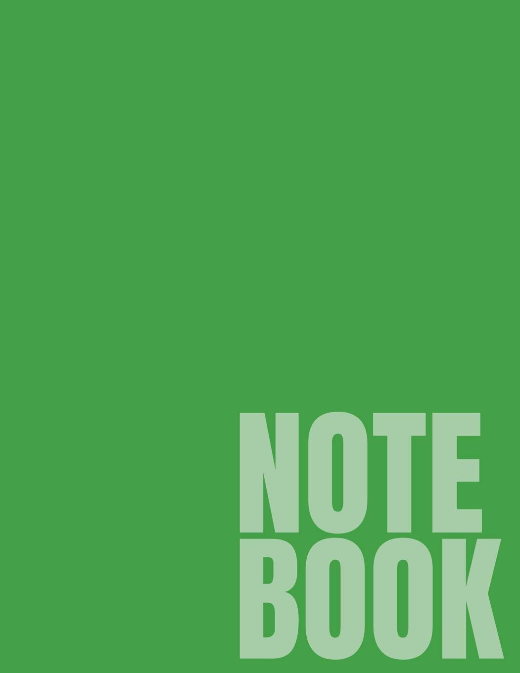 Notebook: Sea Green Wide Ruled 8.5 x 11 (100 Pages) Learning & Reference