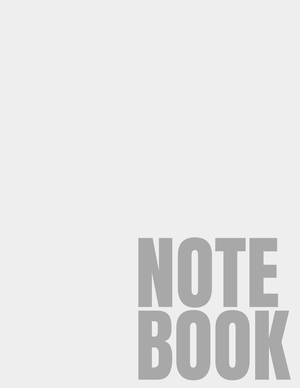 Notebook: Off White Wide Ruled 8.5 x 11 (100 Pages) Learning & Reference