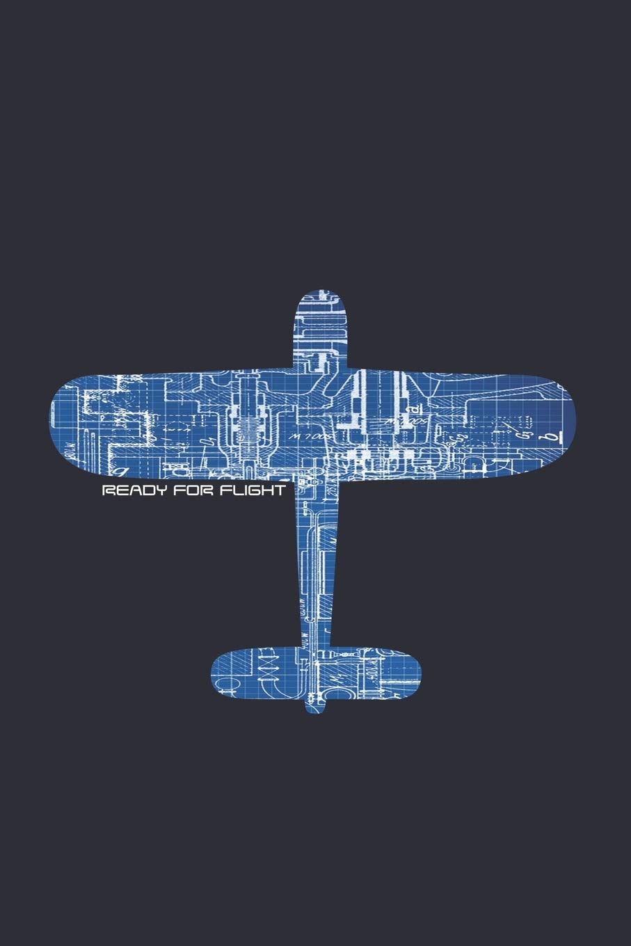 Aerospace Fashion - Notes: Aviation plane ready for flight blueprint - Notebook 6x9 checkered Books