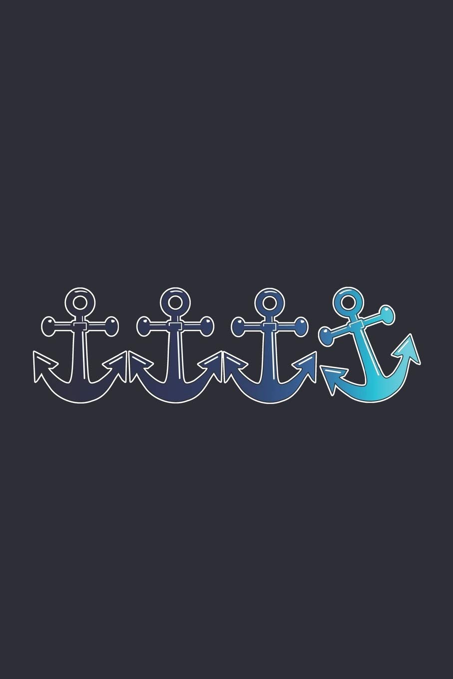 Product Image: Grand Fantasy Designs - Notes: Sailing anchor gradient blue - Notebook 6x9 unlined
