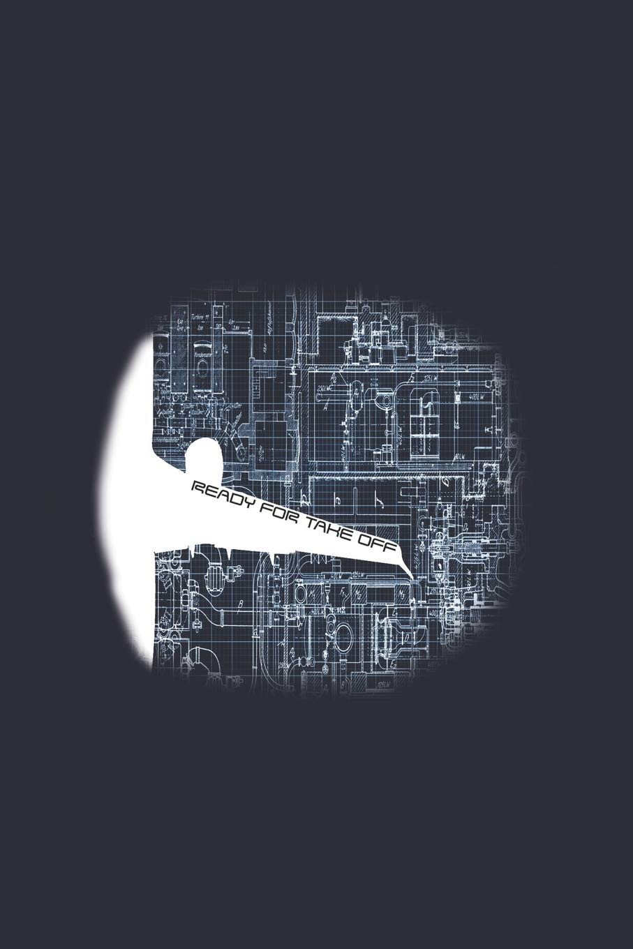 Aerospace Fashion - Notes: Aviation Aircraft Wing Blueprint Ready For Take Off - Notebook 6x9 checkered Books