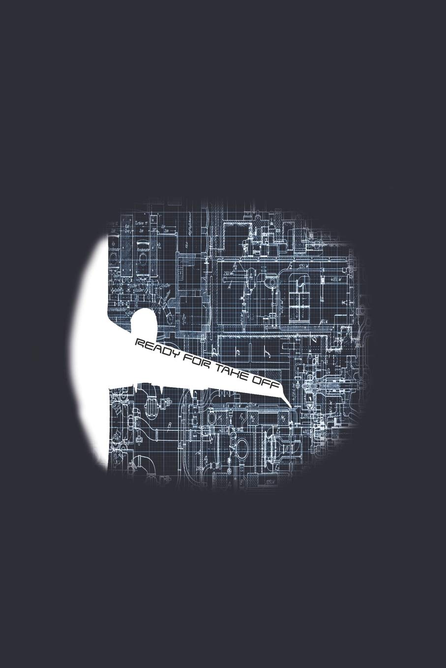 Aerospace Fashion - Notes: Aviation Aircraft Wing Blueprint Ready For Take Off - Notebook 6x9 dot grid book