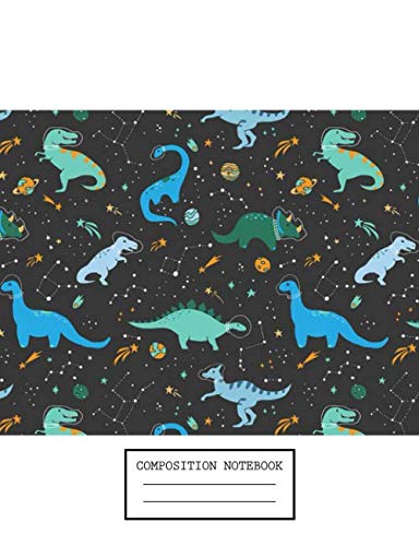 Composition Notebook: Dinosaur Cute Drawing Photo Art Soft Glossy Wide Ruled Journal with Ruled Lined Paper for Taking Notes Writing Workbook for ... Gifts for Birthday Christmas Dinosaur Lovers Books