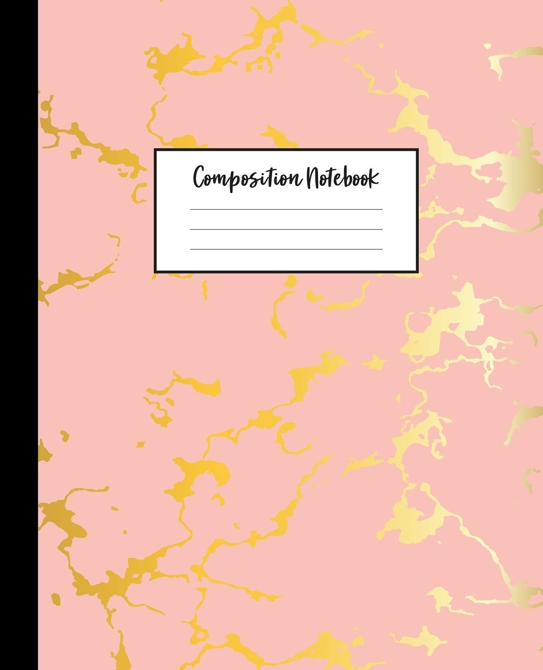 Composition Notebook: Beautiful Pink Marble and Gold | 100 Wide Ruled Pages | 7.5 x 9.25 | Journal for Children, Kids, Girls, Teens And Women (School Essentials) Film, Art & Culture