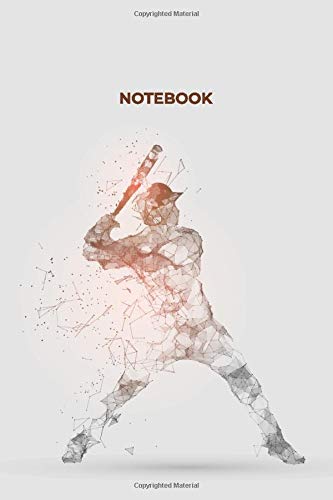 Notebook: Baseball Daily Journal | Ruled White Paper | Blank Lined Workbook for Writing Notes | Large Note Book (6 x 9 in) 120 Pages Self-help